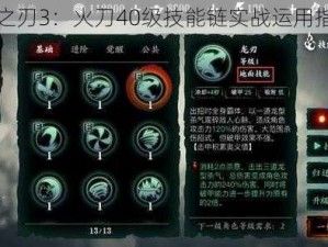 影之刃3：火刀40级技能链实战运用指南