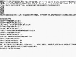 升级攻略揭秘：优化洗练点数操作策略 实现攻城掠地数值稳定下降的研究方法