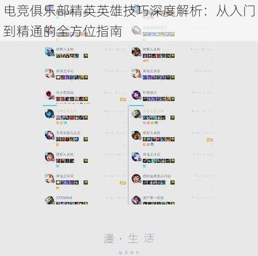 电竞俱乐部精英英雄技巧深度解析：从入门到精通的全方位指南