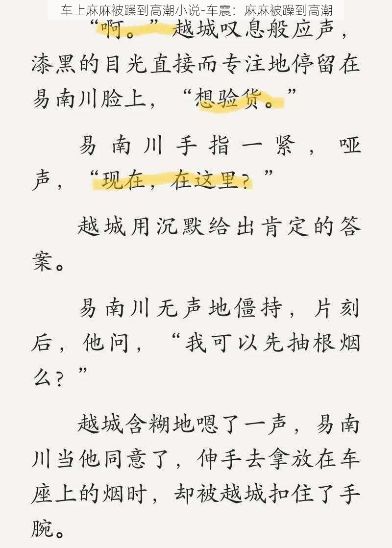 车上麻麻被躁到高潮小说-车震：麻麻被躁到高潮