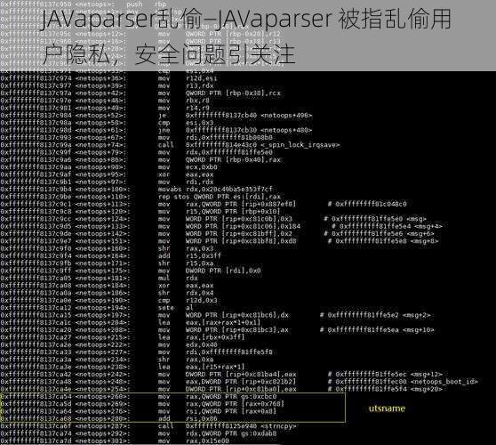 JAVaparser乱偷—JAVaparser 被指乱偷用户隐私，安全问题引关注