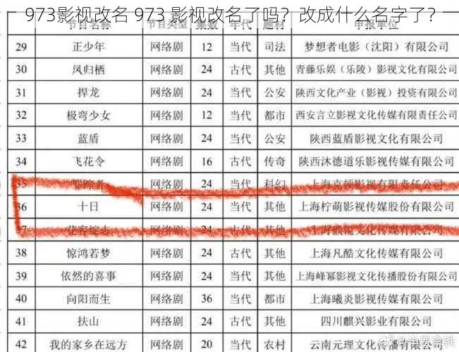 973影视改名 973 影视改名了吗？改成什么名字了？