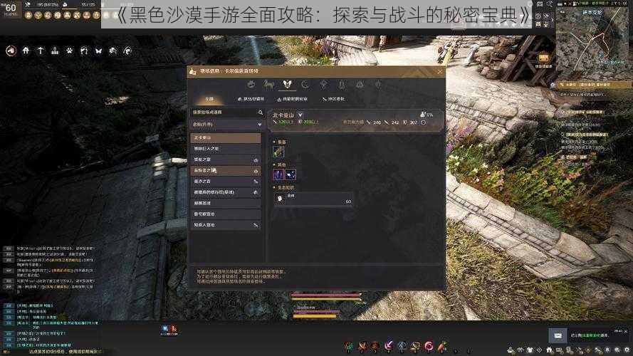 《黑色沙漠手游全面攻略：探索与战斗的秘密宝典》
