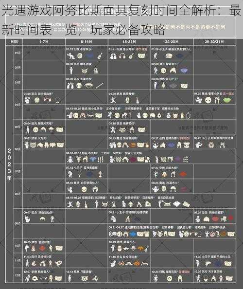 光遇游戏阿努比斯面具复刻时间全解析：最新时间表一览，玩家必备攻略